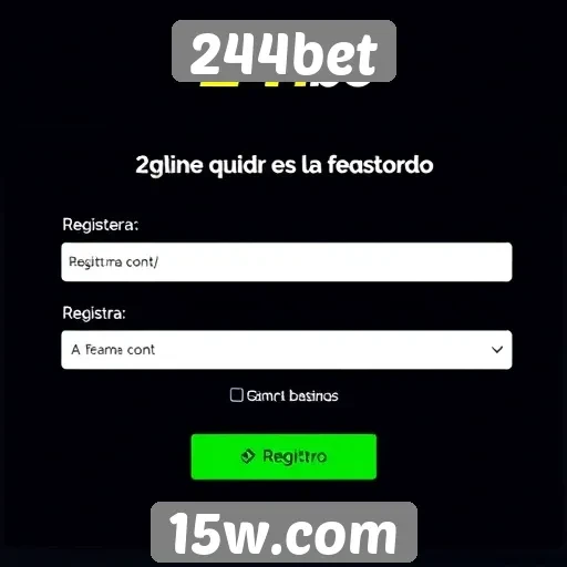 Registro e verificação de conta no 244bet