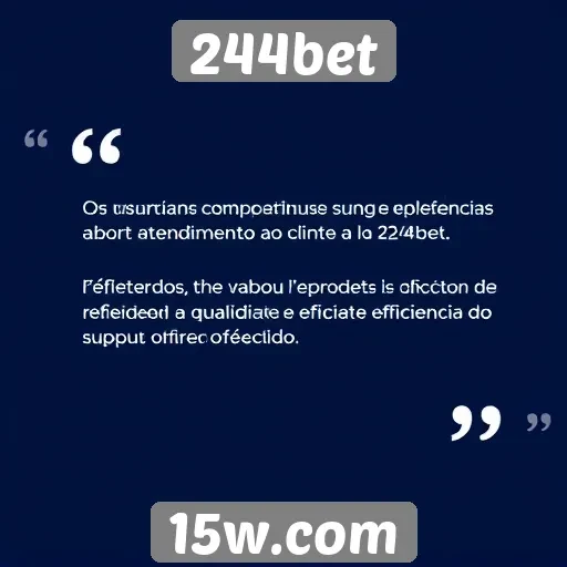 Opiniões dos usuários sobre o atendimento ao cliente 244bet