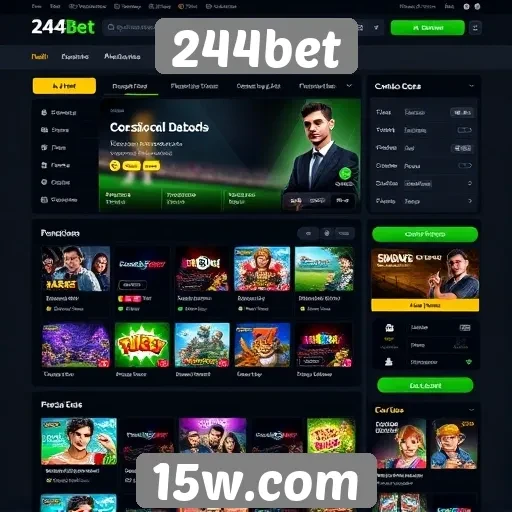 Interface do usuário do site 244bet em foco