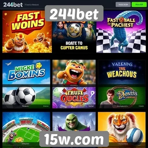 Variedade de jogos oferecidos na plataforma 244bet